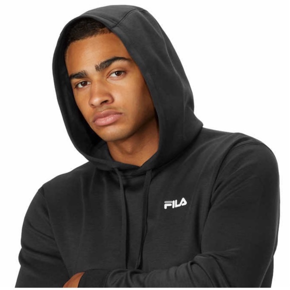 NWT Fila Men Performance Hoodie BLACK - size S sweatshirt comfy cozy activewear - Picture 4 of 9